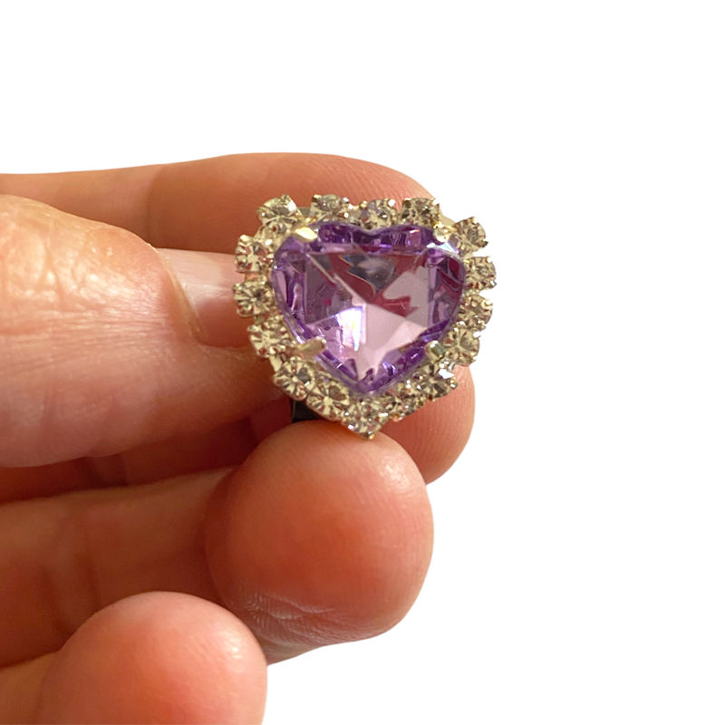 Crystal heart lace jewelry