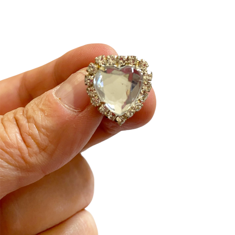 Crystal heart lace jewelry