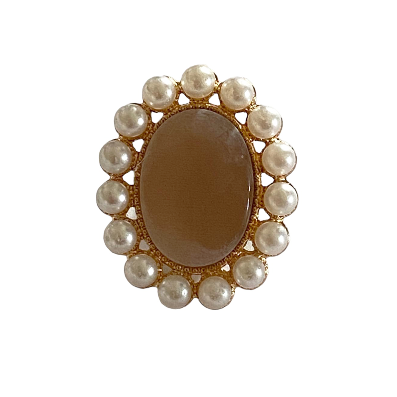 Bijoux à lacets ovales -Les Ginettes- Opaline et perles