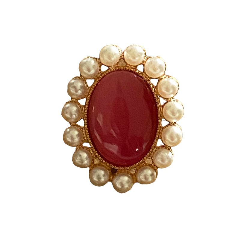 Bijoux à lacets ovales -Les Ginettes- Opaline et perles
