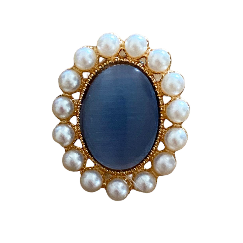 Bijoux à lacets ovales -Les Ginettes- Opaline et perles