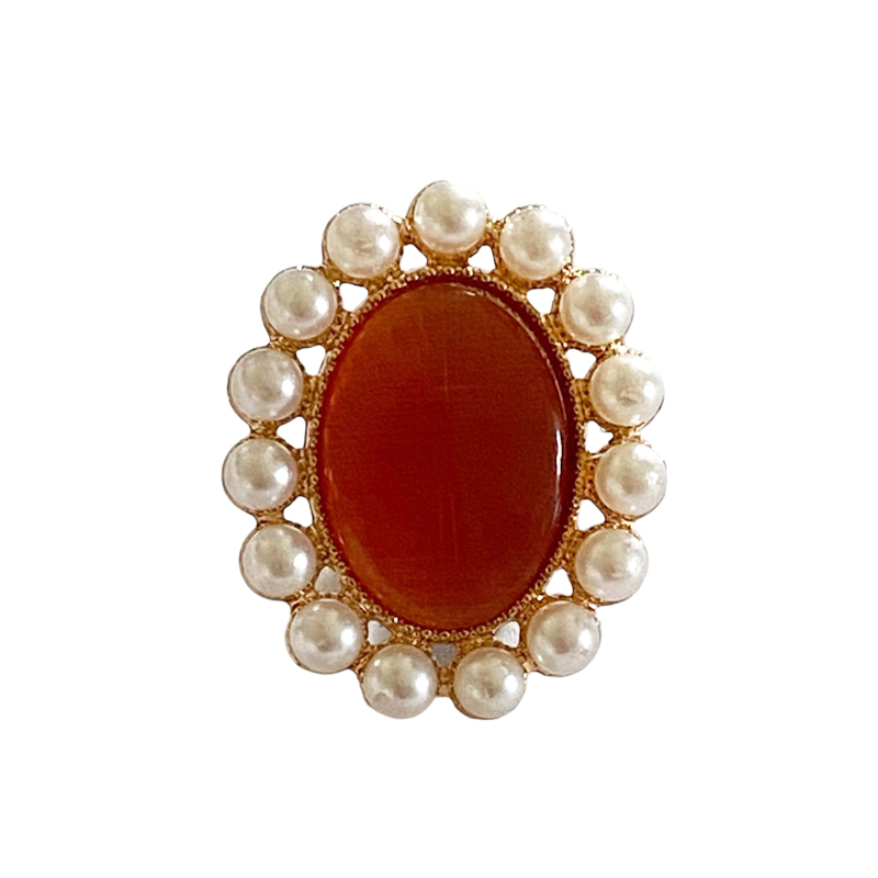 Bijoux à lacets ovales -Les Ginettes- Opaline et perles