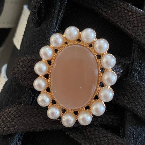Bijoux à lacets ovales -Les Ginettes- Opaline et perles