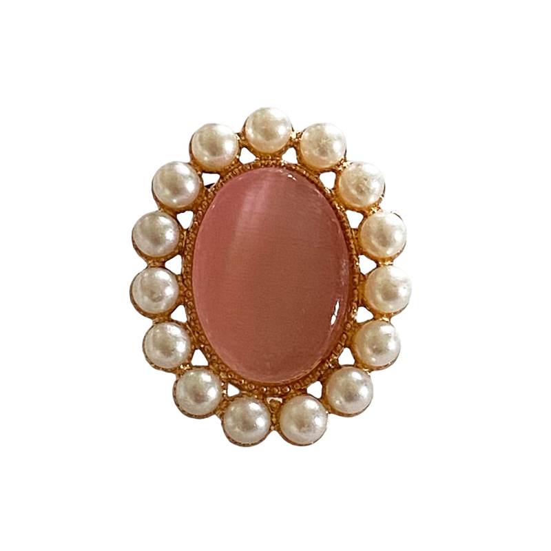 Bijoux à lacets ovales -Les Ginettes- Opaline et perles