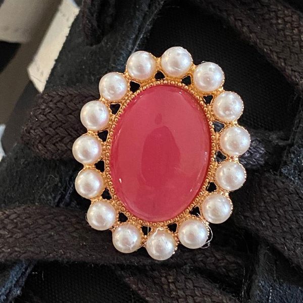 Bijoux à lacets ovales -Les Ginettes- Opaline et perles