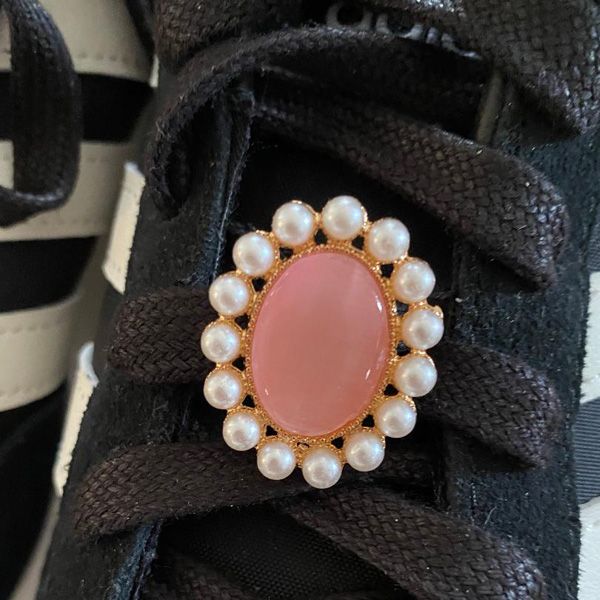 Bijoux à lacets ovales -Les Ginettes- Opaline et perles