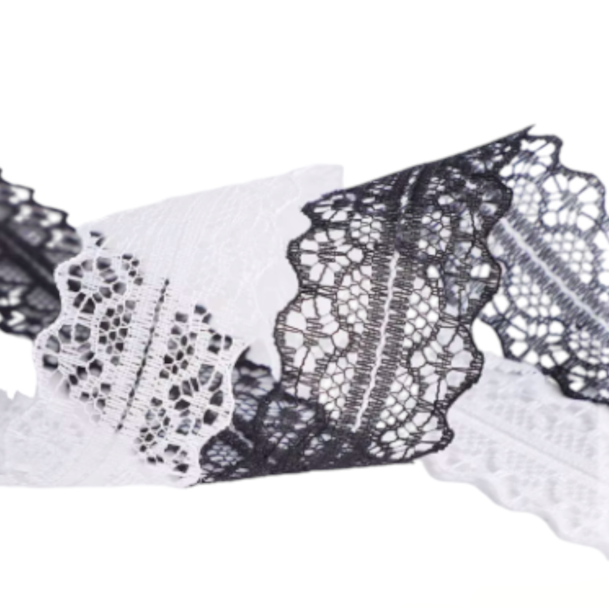 Lacets en dentelles plats larges 3 cm