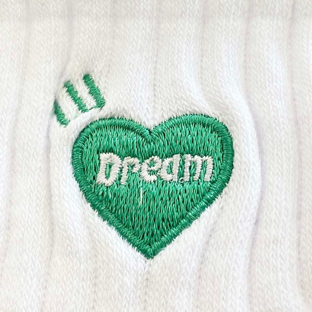 White embroidered cotton ankle socks