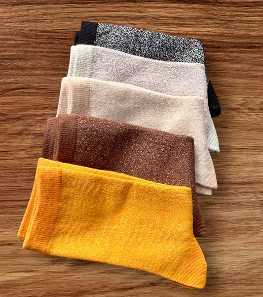 Women's glittery lurex socks