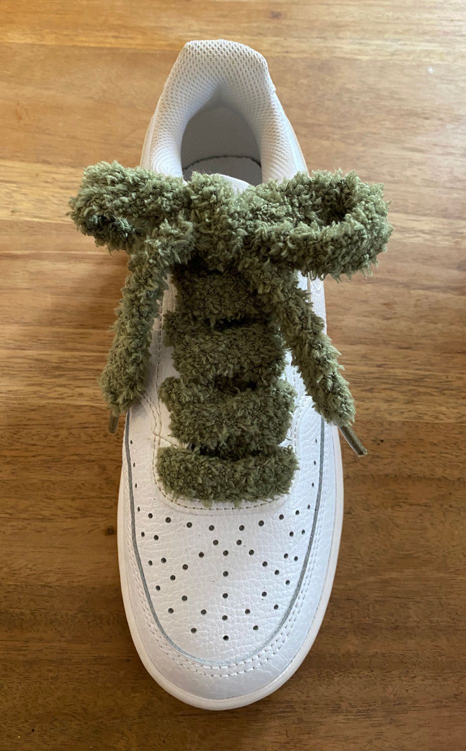 Lacets Fluffy pour Sneaker tout doux couleur vert kaki