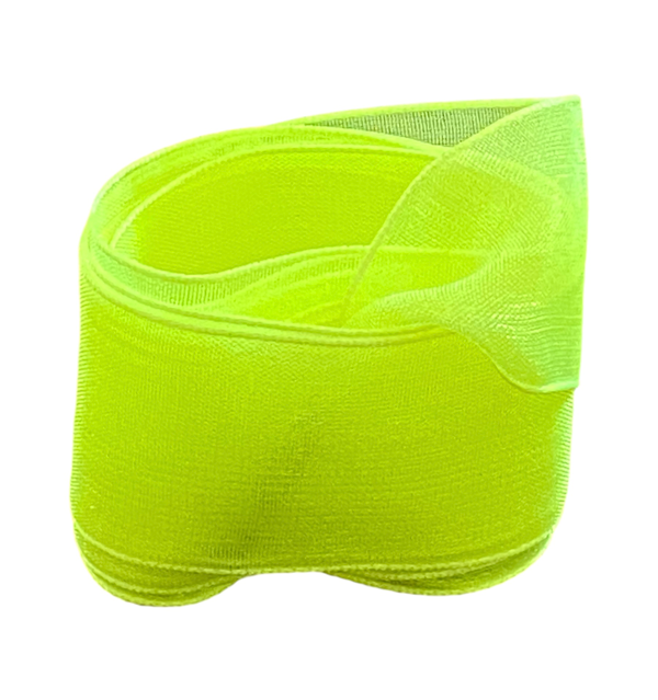 Wide neon yellow organza laces