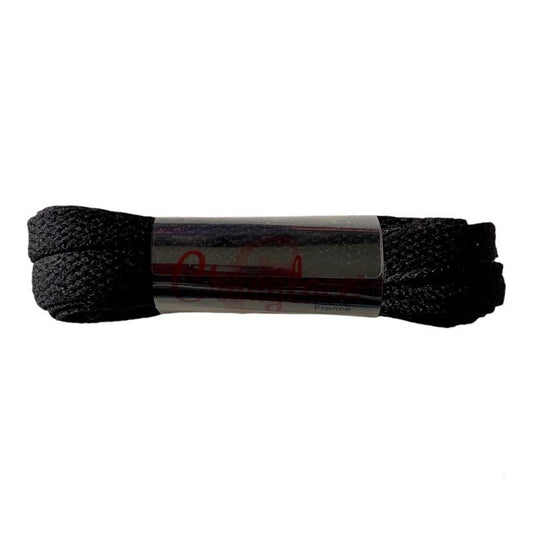 Black flat laces for sneakers and trainers | CrazyLace