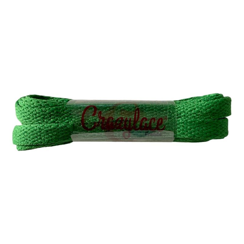 Lacets plats vert émeraude pour sneakers et baskets | CrazyLace