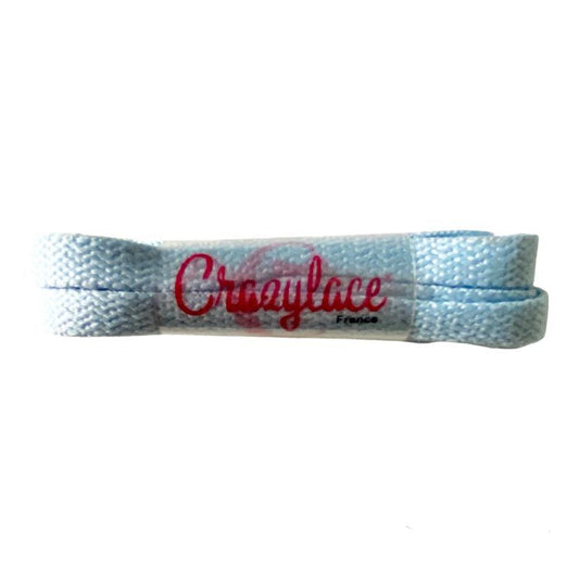 Ice blue flat laces for sneakers and trainers | CrazyLace