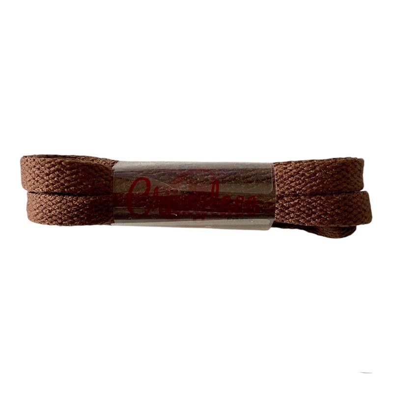 Chocolate brown flat laces Crazylace
