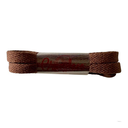 Chocolate brown flat laces Crazylace