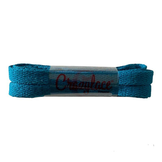 Duck blue flat laces for sneakers and trainers | CrazyLace