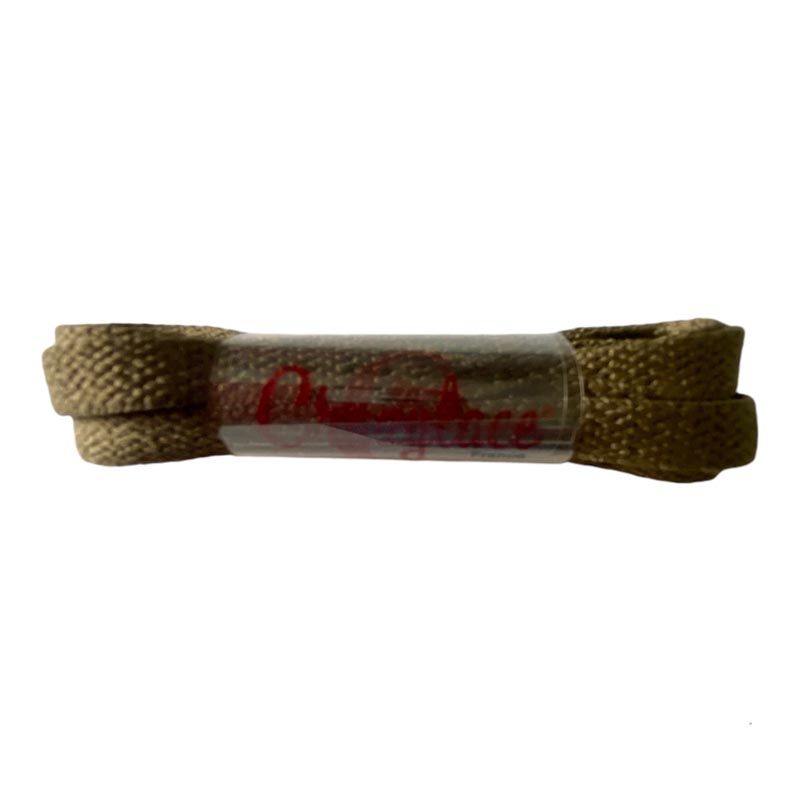 Khaki green flat laces for sneakers and trainers | CrazyLace