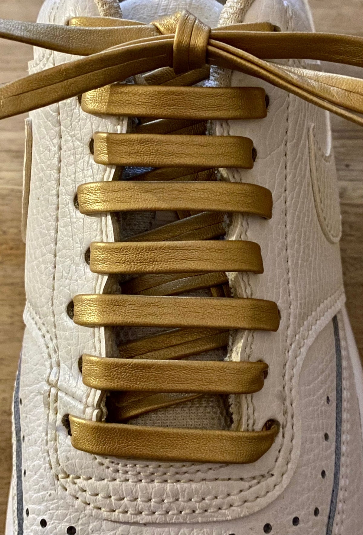 Faux leather laces