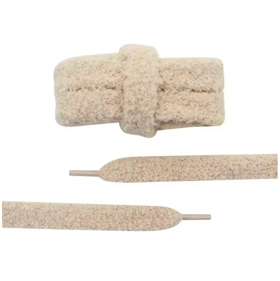Lacets fluffy crème pour sneakers