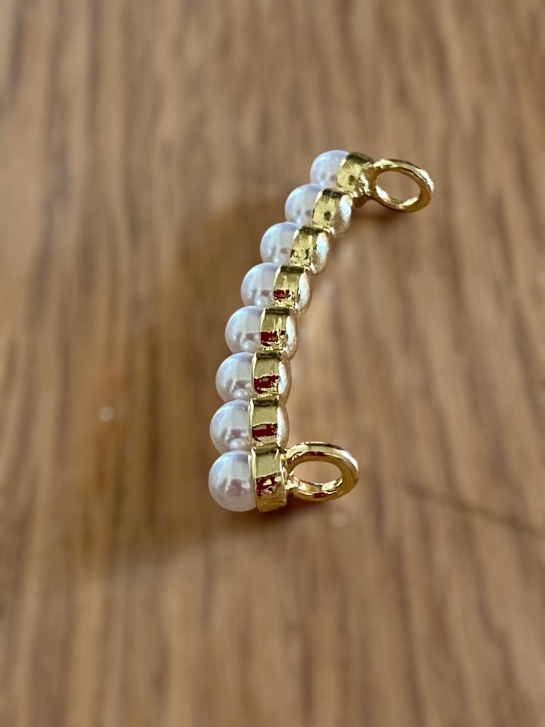 Bijoux  trois perles style culture - finition or