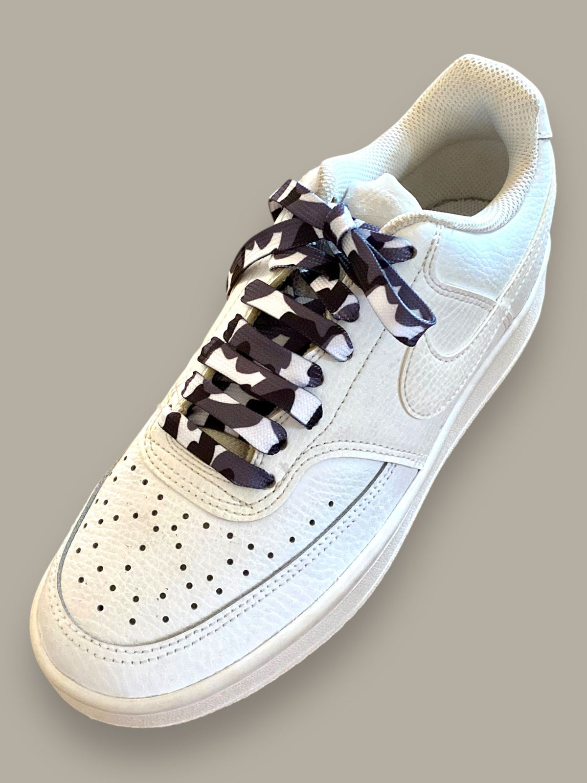 Lacets gris foncé camouflage style SWAT