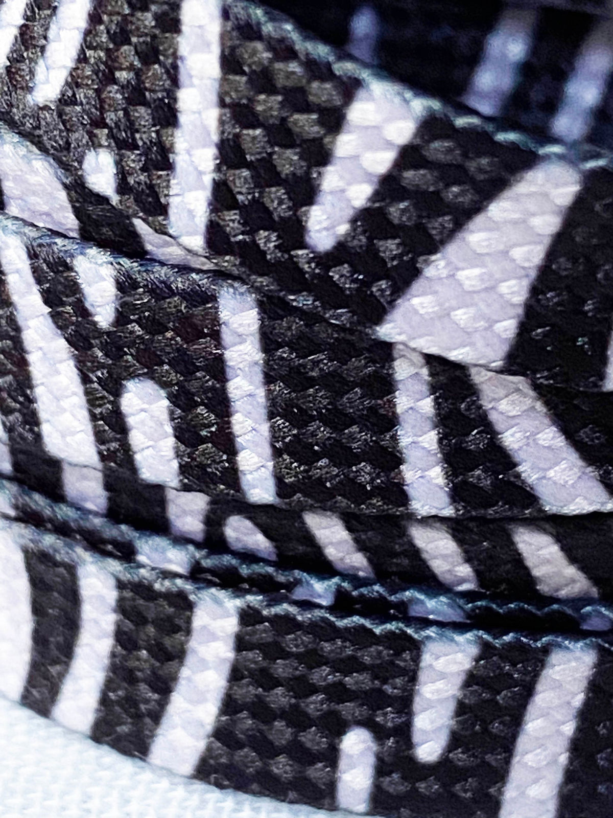 Black and white zebra laces