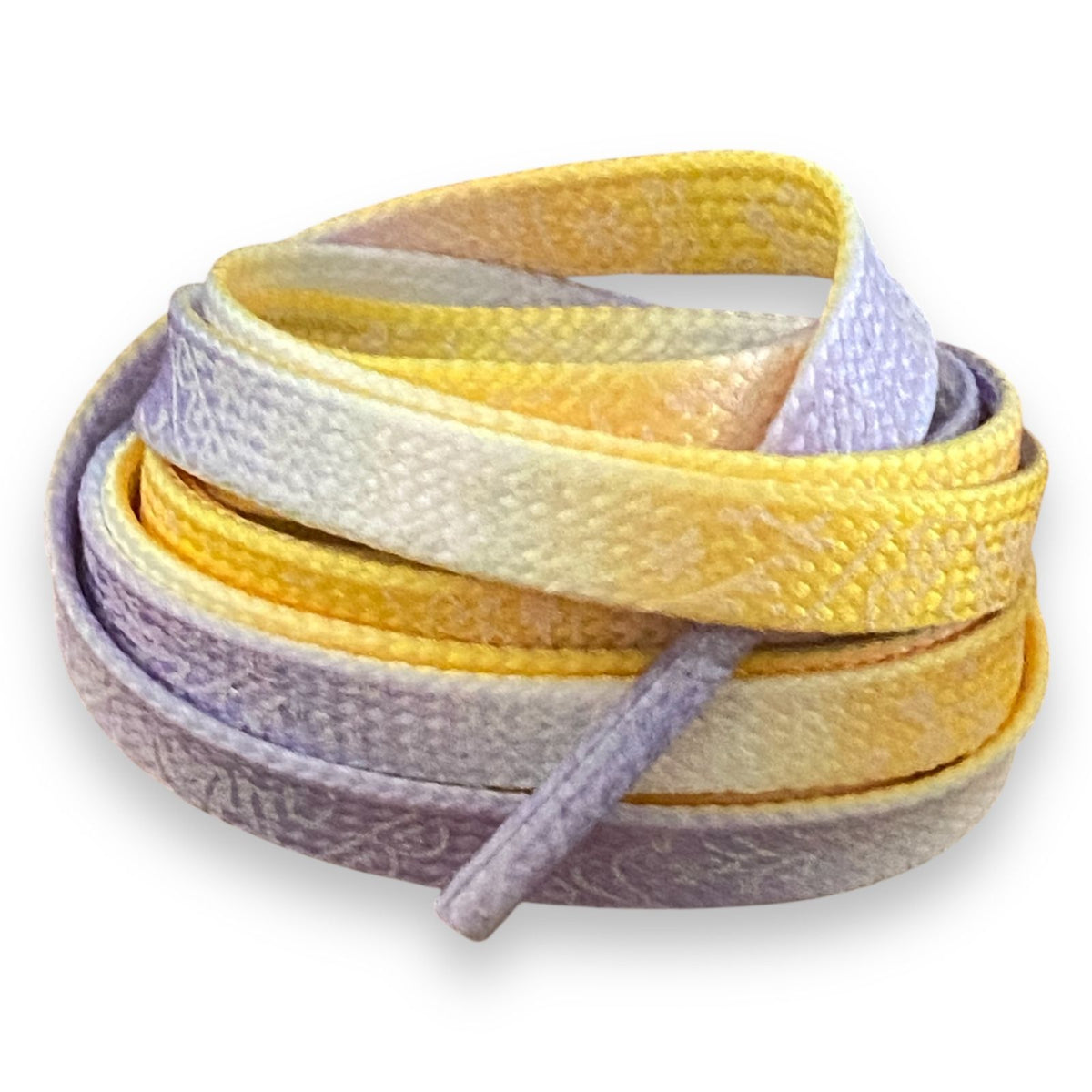 lacets délavés style bandana jaune/violet