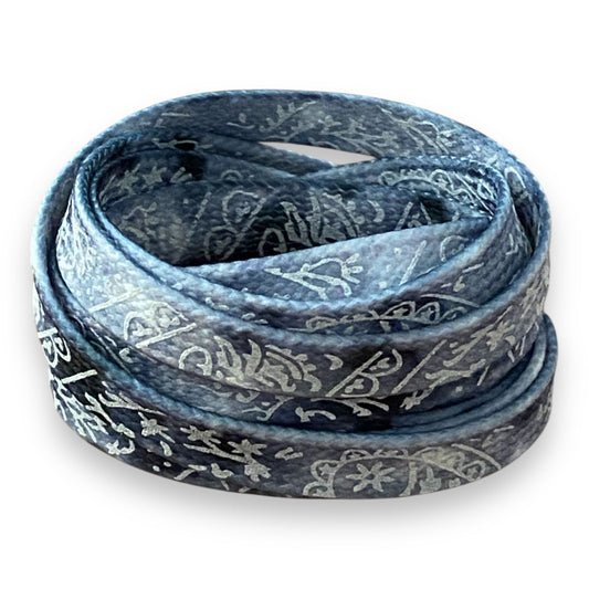 lacets délavés style bandana noir/gris
