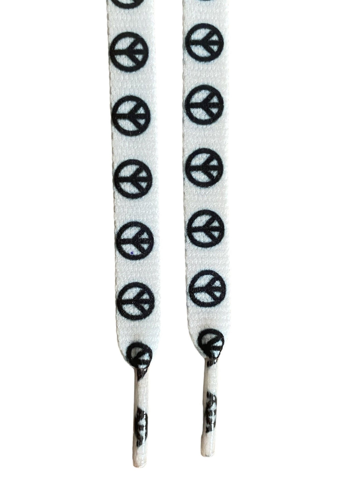 Peace & Love laces - white and black