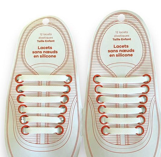 Lacets sans nœuds en silicone pour adulte
