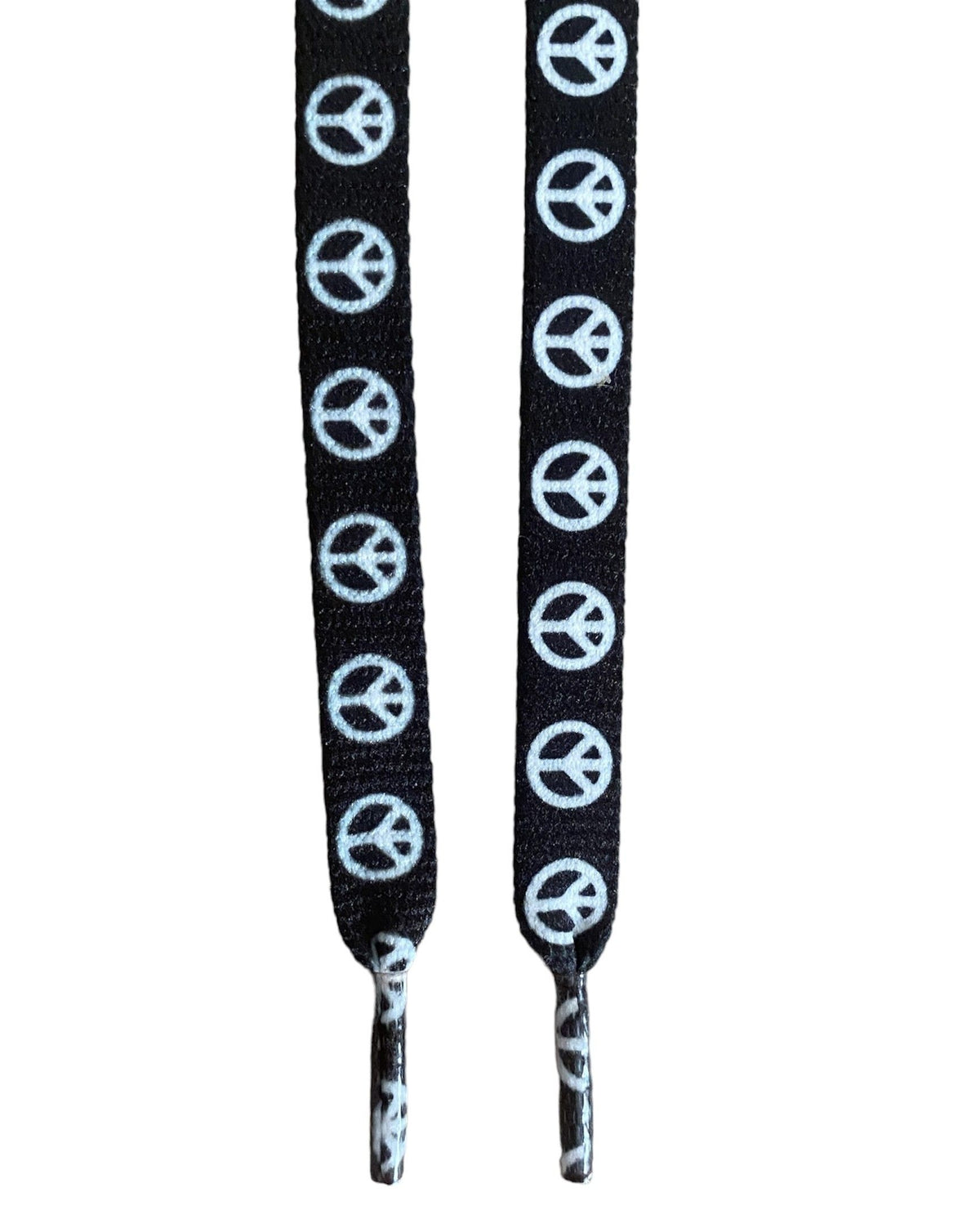 Peace & Love shoelaces-black and white