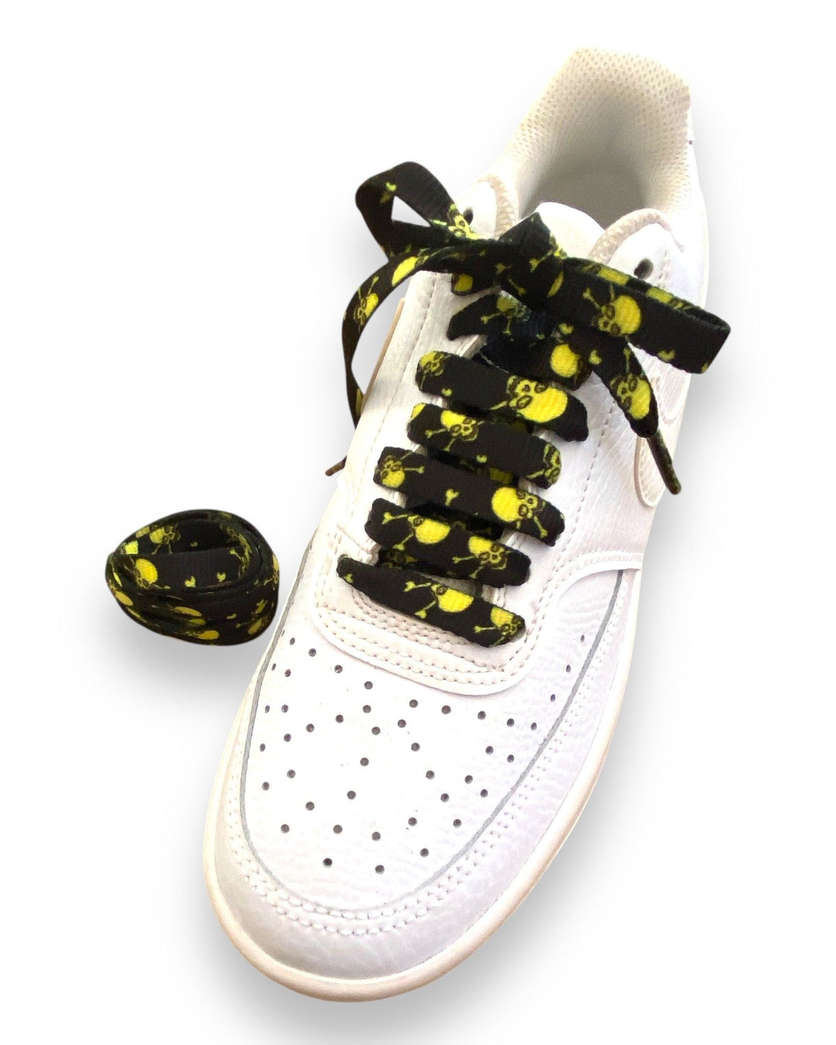 Yellow skull shoelaces