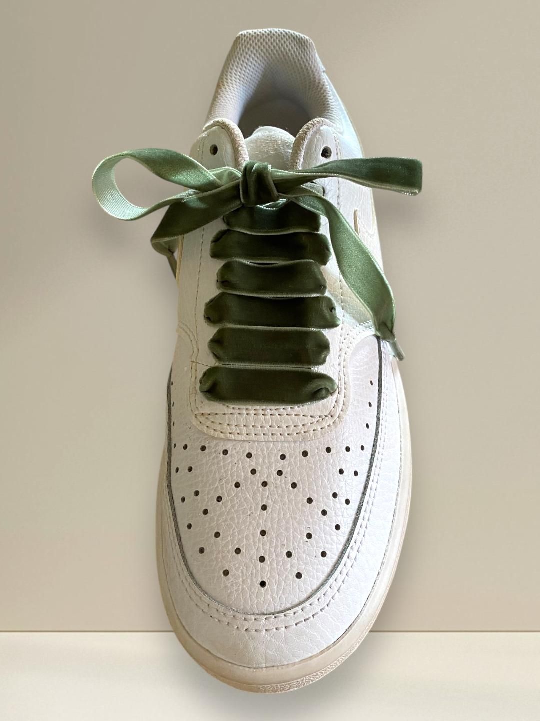 Lacets velours verveine