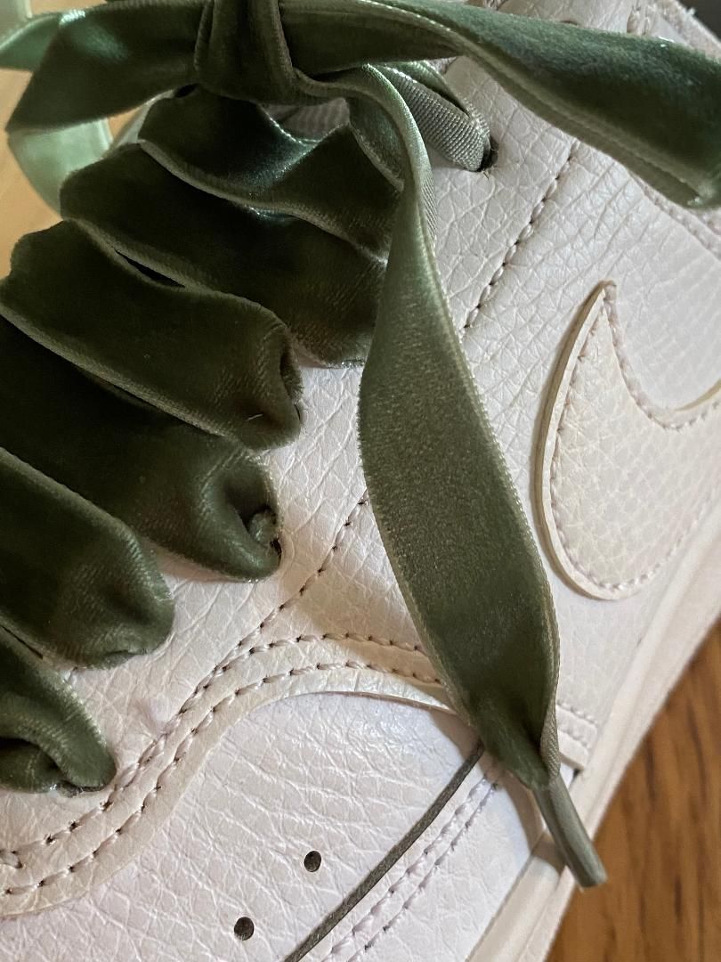 Lacets velours verveine