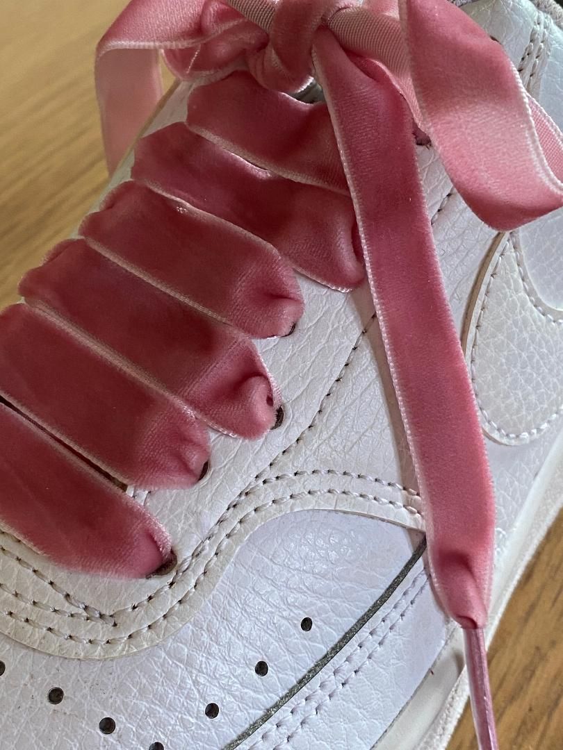 Lacets velours rose Pompadour