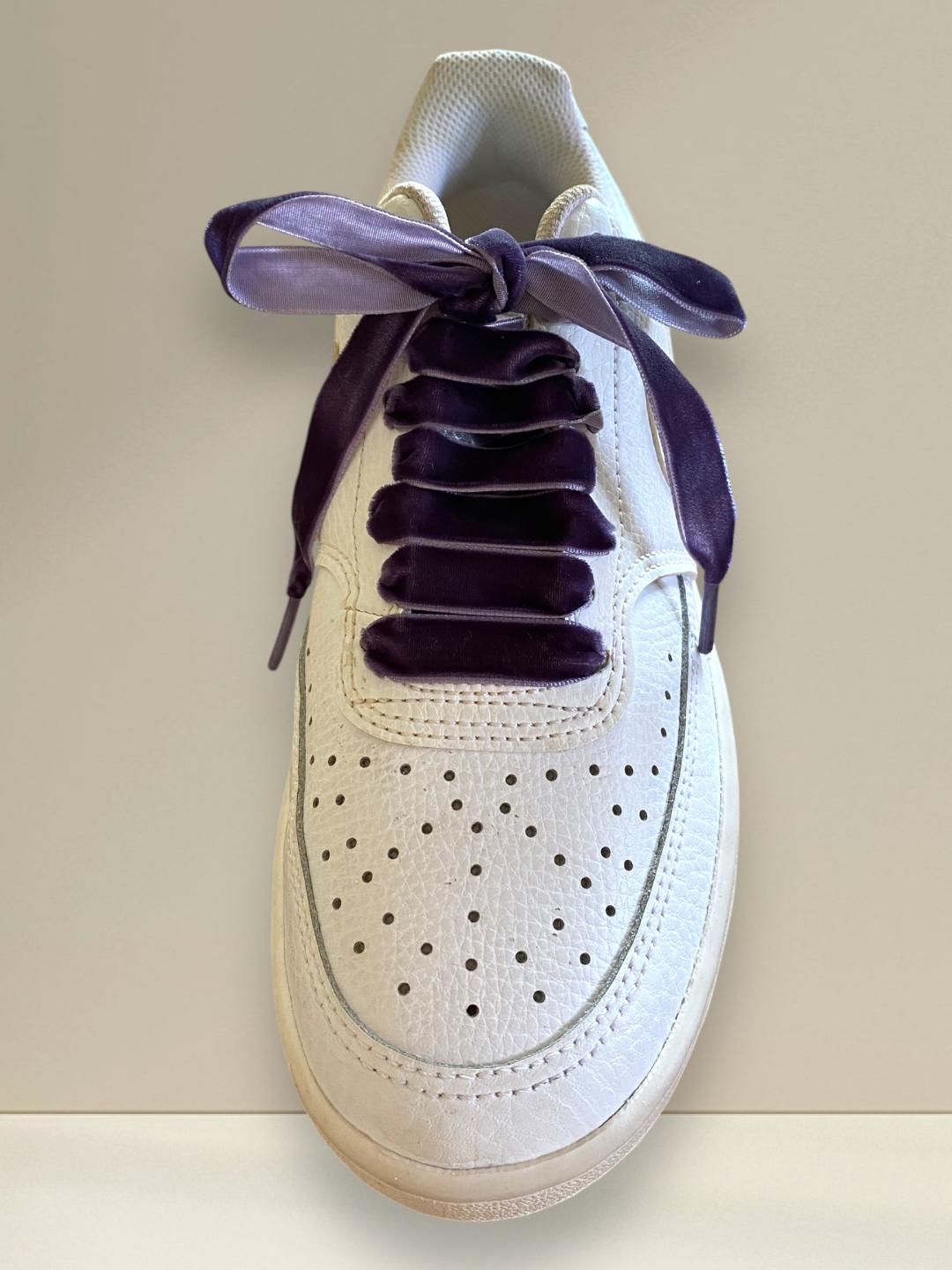 Aubergine velvet laces