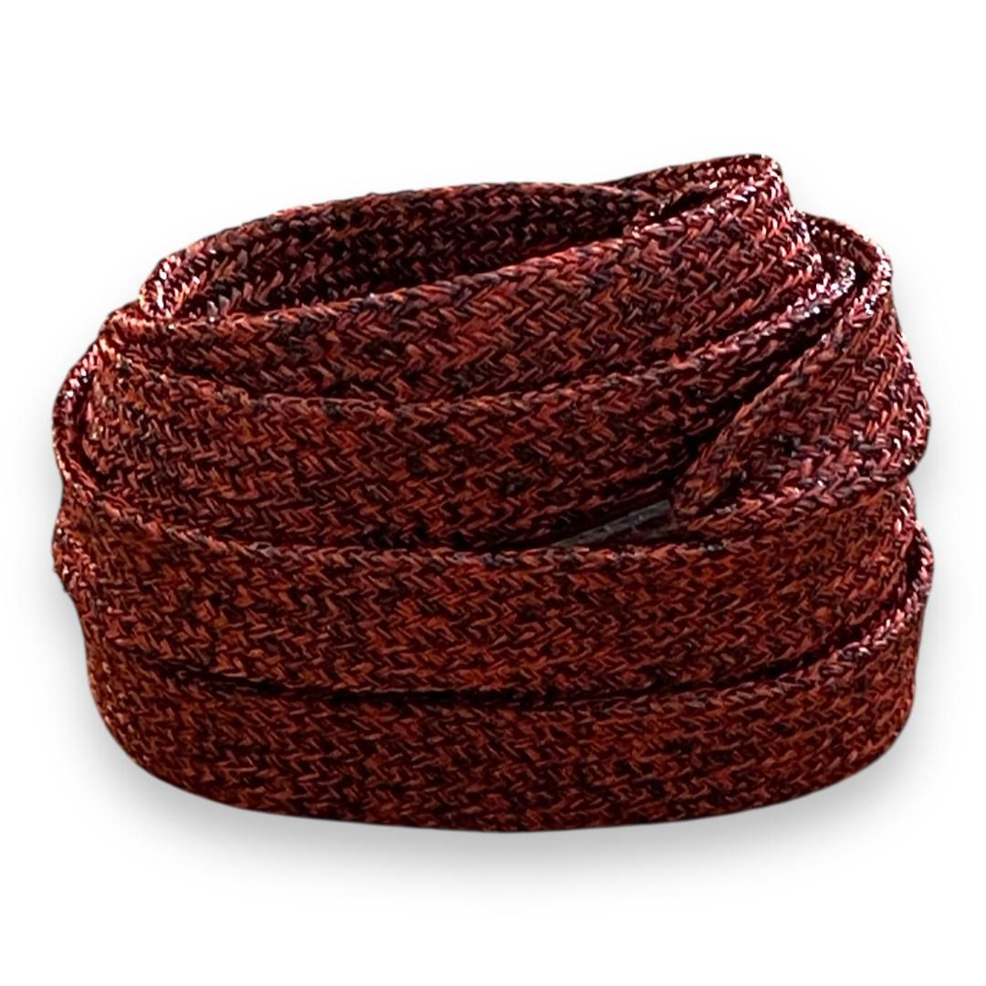Lacets pailletés chinés lie de vin