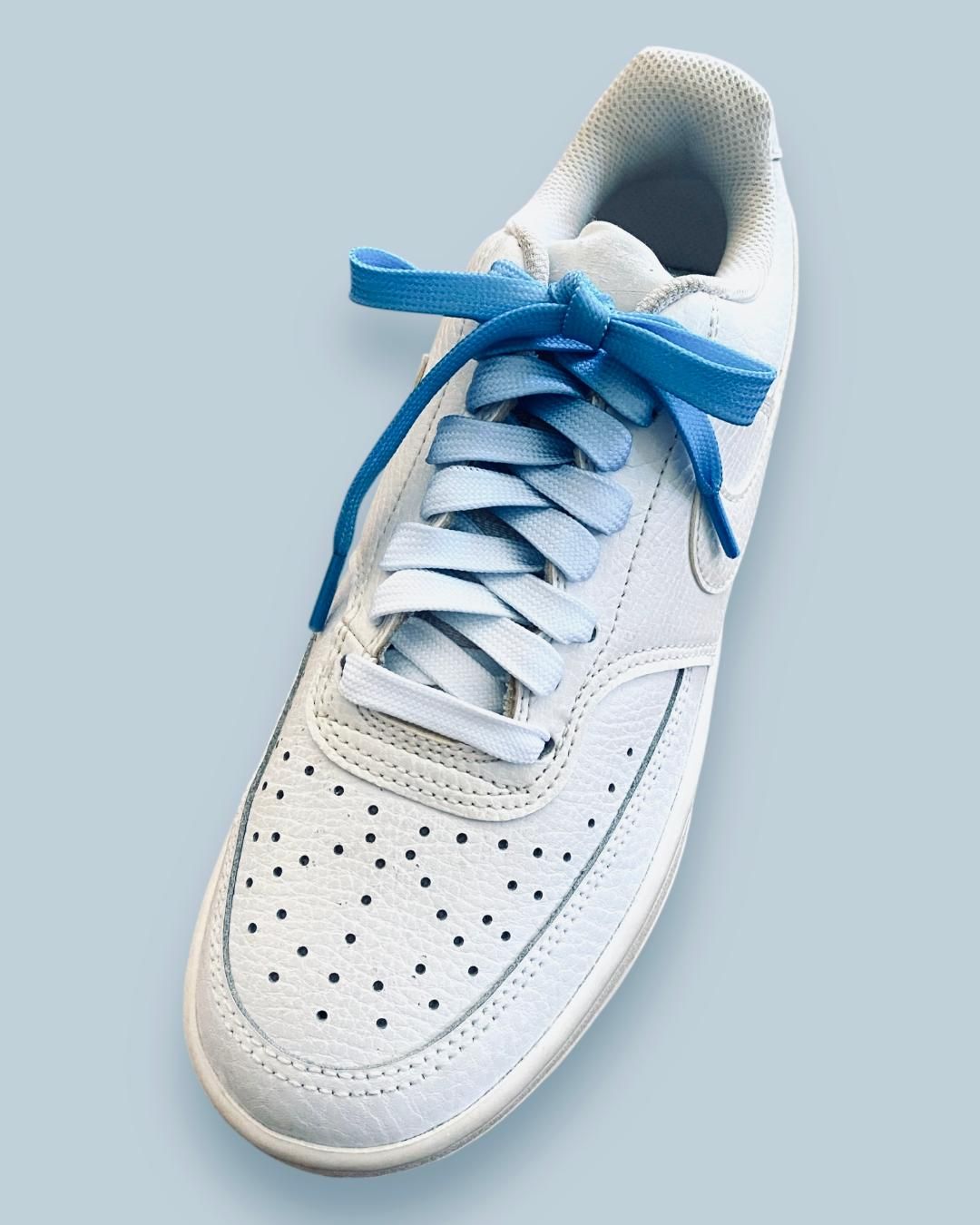 Porcelain blue gradient laces - Tie-Dye - Crazylace