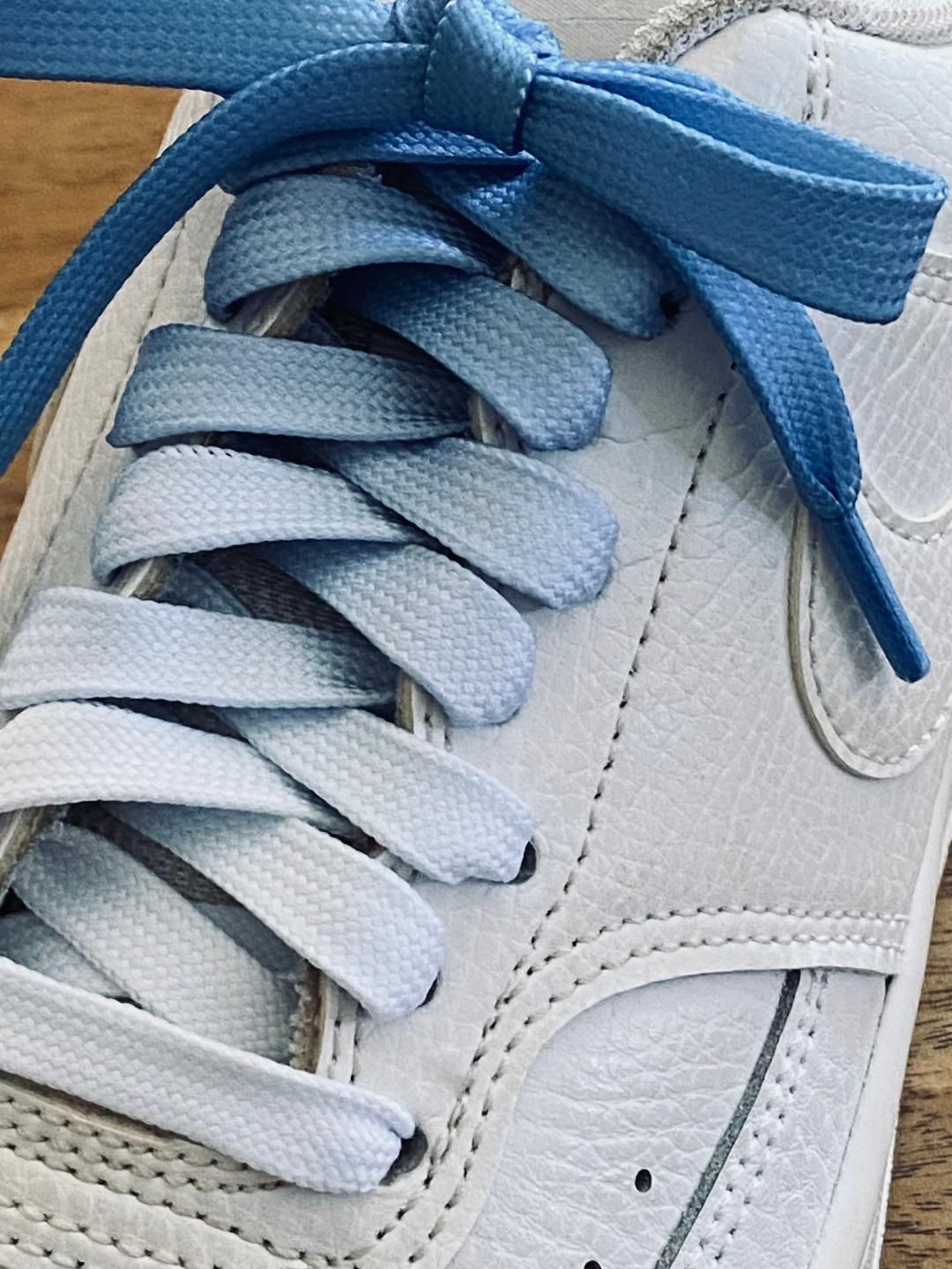Porcelain blue gradient laces - Tie-Dye - Crazylace