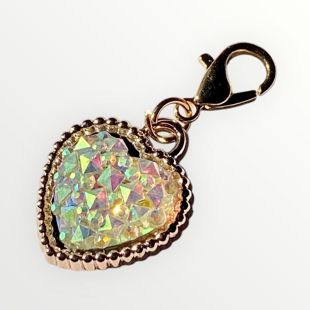 Breloque coeur style cristal