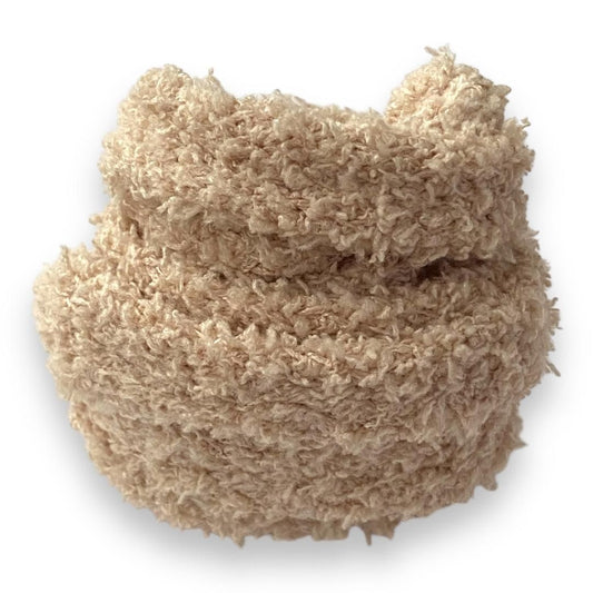 Lacets plats Fluffy  beige moyen – Style Urban Street, doux comme un nounours