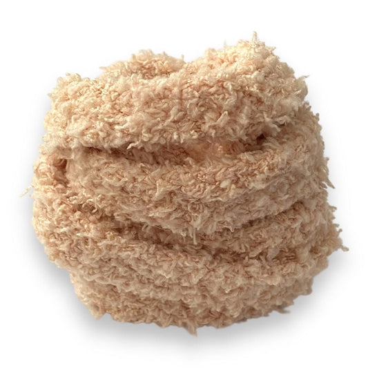Lacets plats Fluffy beige sépia – Style Urban Street, doux comme un nounours