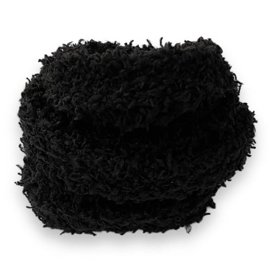 Lacets plats Fluffy noirs – Style Urban Street, doux comme un nounours