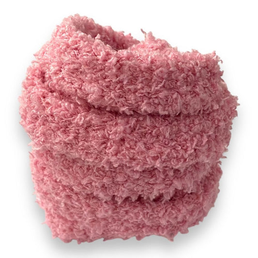 Lacets plats Fluffy rose malabar – Style Urban Street, doux comme un nounours
