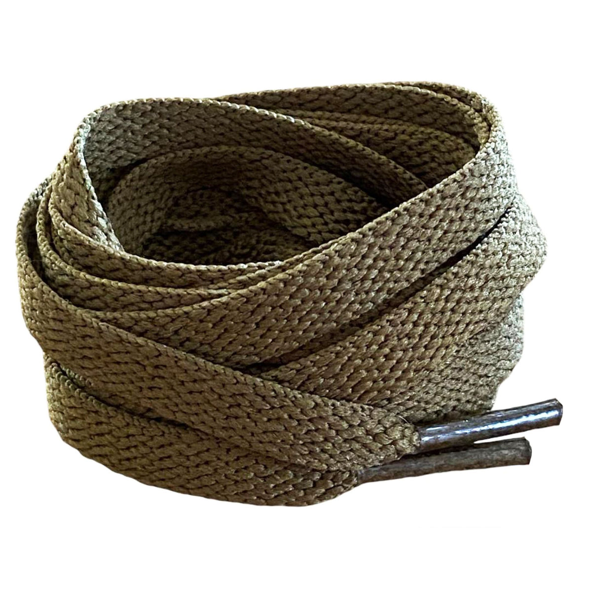 Khaki green flat laces for sneakers and trainers | CrazyLace