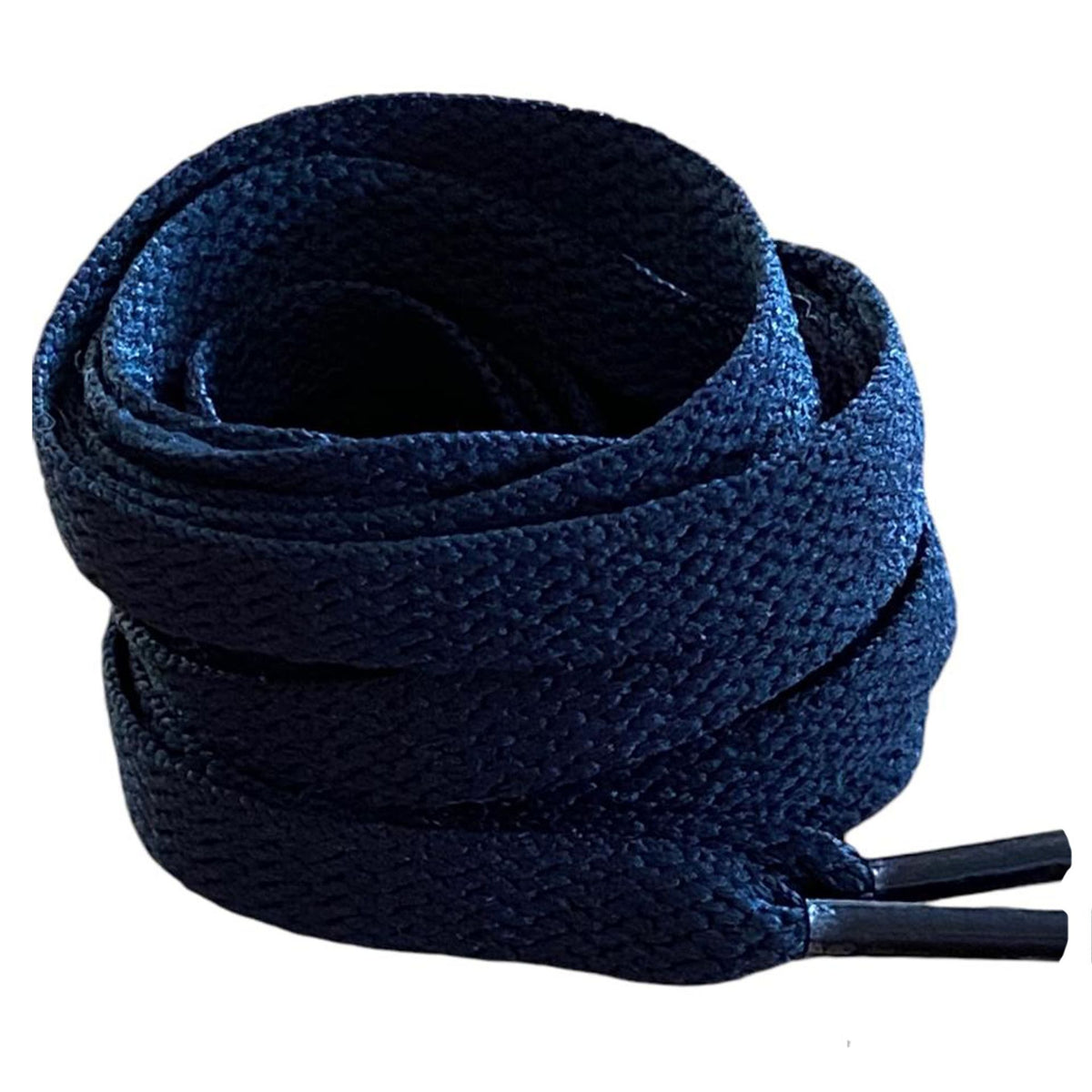 Navy blue flat laces for sneakers and trainers | CrazyLace