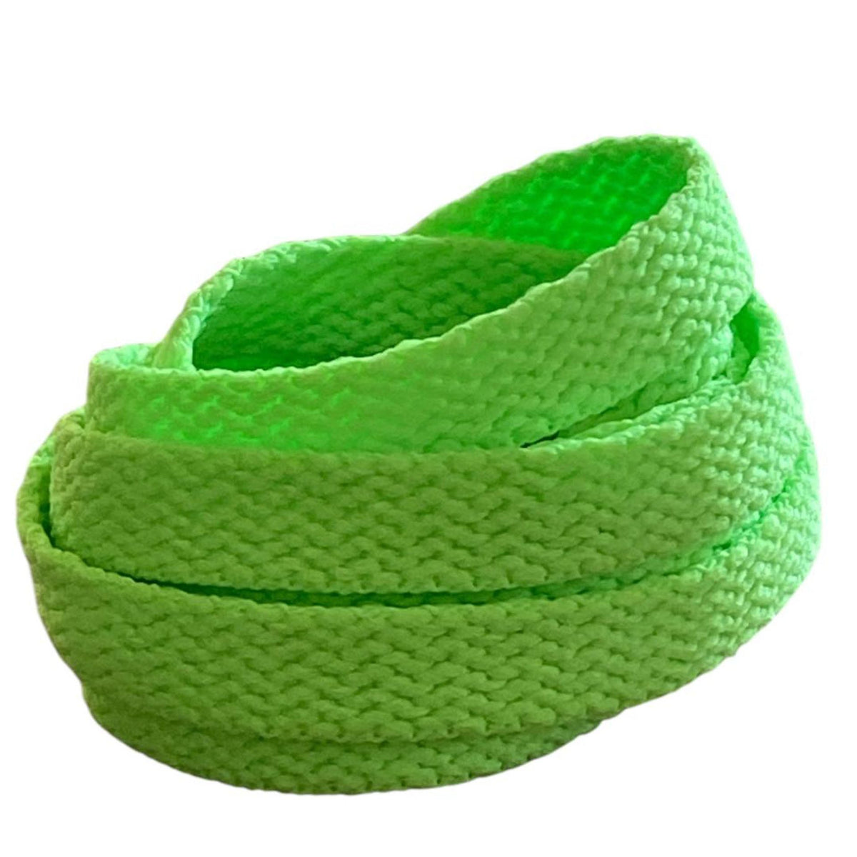 Lacets plats vert fluo pour sneakers et baskets | CrazyLace