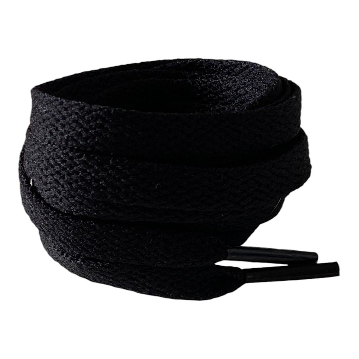 Black flat laces for sneakers and trainers | CrazyLace