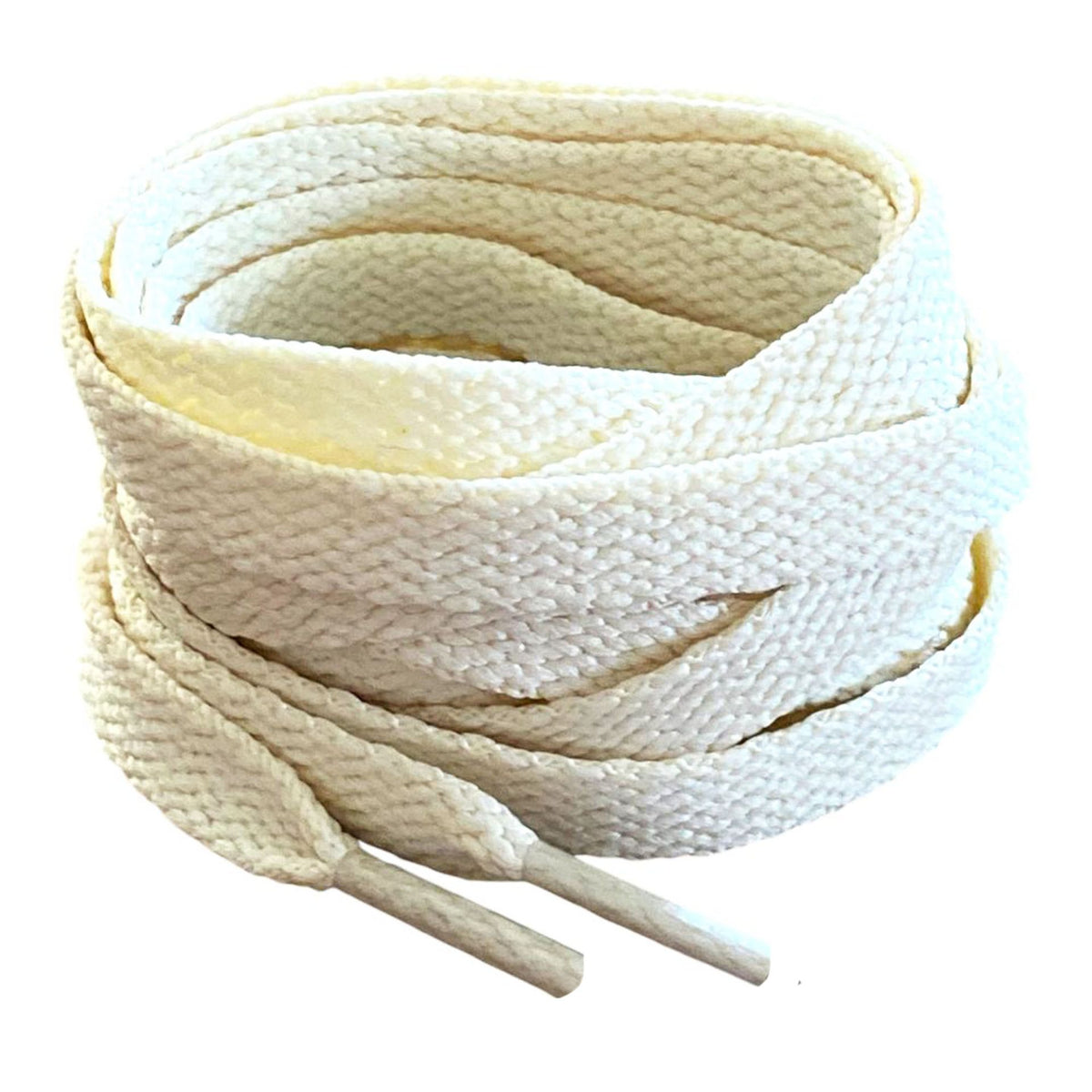Off-white flat laces for sneakers and trainers | CrazyLace